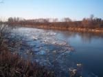 Rzeka San w zimą